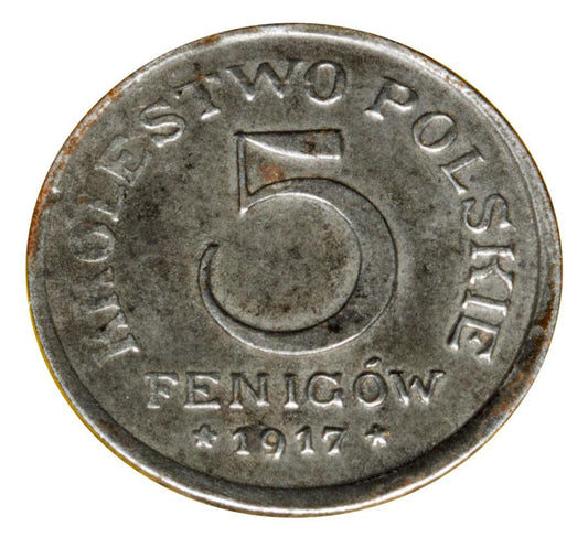 5 fenigуw 1917 Krуlestwo Polskie Stuttgart