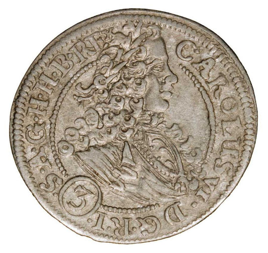 3 krajcary 1712 Karol VI Habsburg Śląsk Wrocław